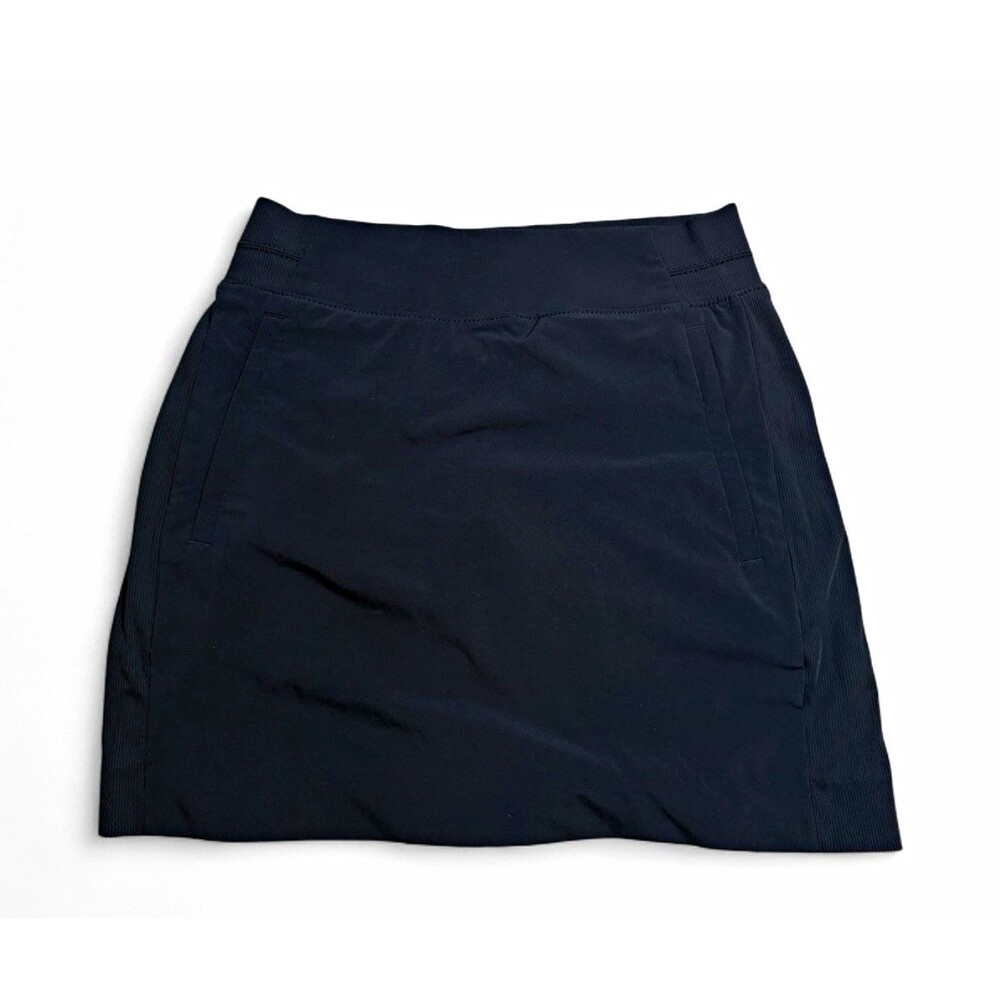 Athleta Soho Skort Size 0 Black Athletic Skirt Pockets Activewear
